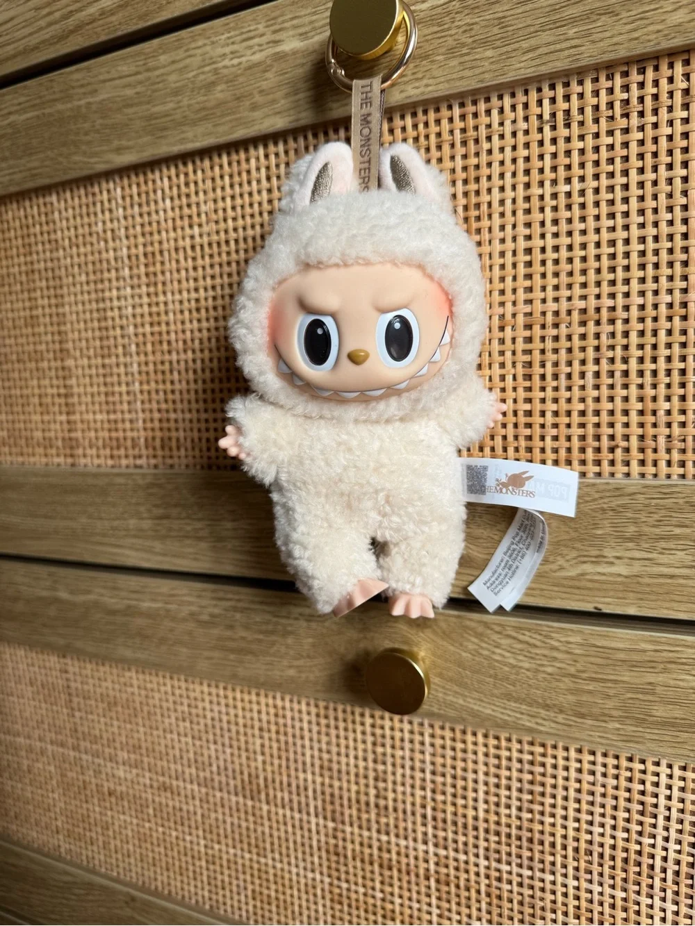 Plush Keychain - Cream Fuzzy Creature
